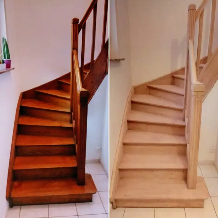 Aérogommage escalier